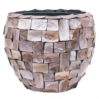 MOTHER OF PEARL grote schelpenvaas 42cm breed