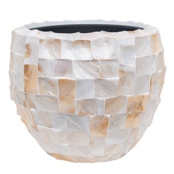 MOTHER OF PEARL grote schelpenvaas 42cm breed
