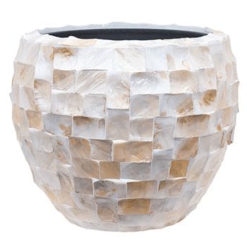 MOTHER OF PEARL grote schelpenvaas 50cm breed