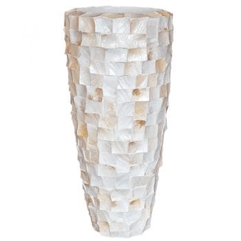 MOTHER OF PEARL hoge schelpenvaas 70cm