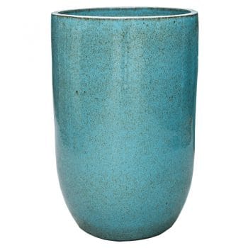 BASCHA grote turquoise bloempot 64cm voor buiten