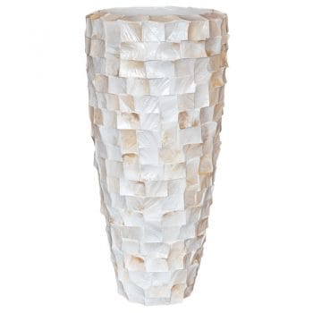 MOTHER OF PEARL hoge schelpenvaas 90cm