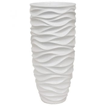 ZALIV hoge witte vaas voor binnen 76cm