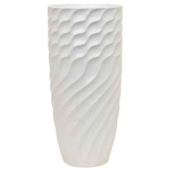 ZALIV hoge witte bloempot voor binnen 81cm