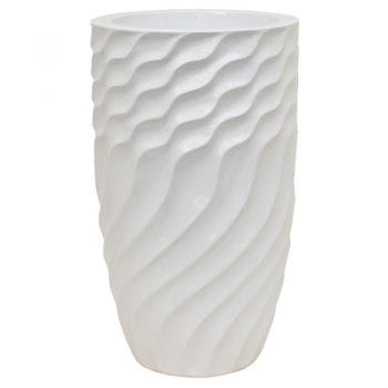 ZALIV hoge witte bloempot voor binnen 60cm