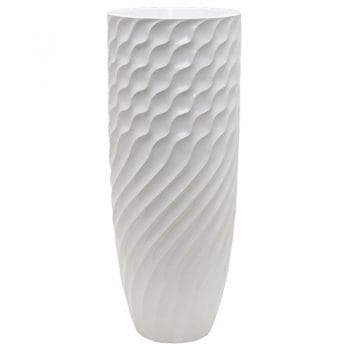 ZALIV hoge witte bloempot voor binnen 100cm