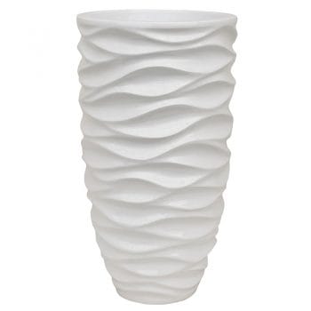 ZALIV hoge witte vaas voor binnen 60cm