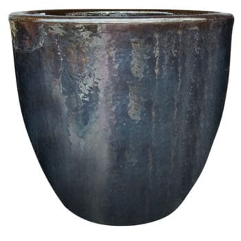 VESPER grote zwart blauwe plantenpot 46cm breed