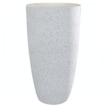 GRANIT hoge witte vaas 68cm