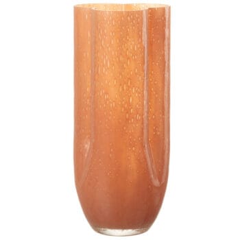 VIVI bloemenvaas koraal rood glas 35cm