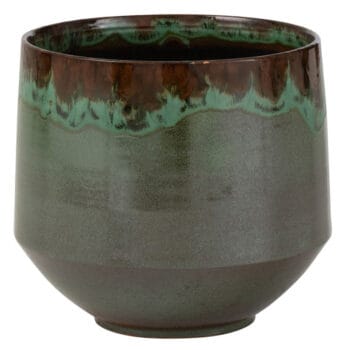 LIOO bloempot groen keramiek 25cm breed
