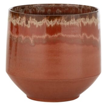 LIOO bloempot rood keramiek 33cm breed