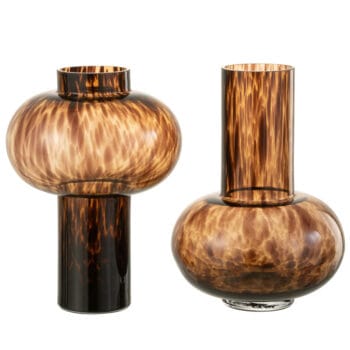 CHANA cheetah vazen set brons bruin 25cm