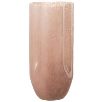 VIVI bloemenvaas roze melkglas 30cm