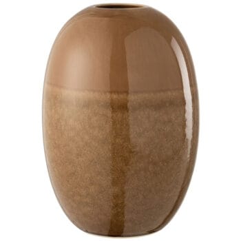 DAMAA bronskleurige vaas dip-dye glazuur 30cm