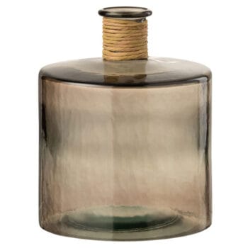 FIRU grote fles vaas brons van glas 26cm