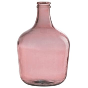 LUCI roze glazen vaas groot design 42cm