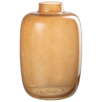 SOLIE grote glazen vaas oranje 23cm