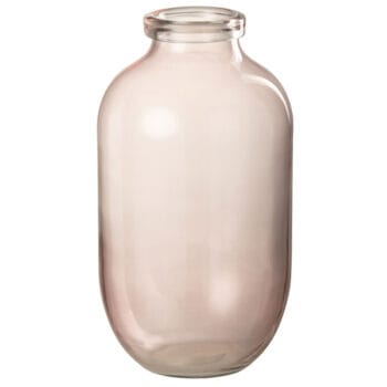 FARA grote vaas lichtroze glas 35cm