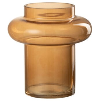 SOLIE oranje vaas van glas 20cm