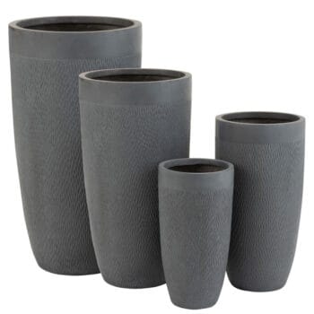 VIAN hoge bloempotten voor buiten grijs 46 + 58 + 72 + 96cm