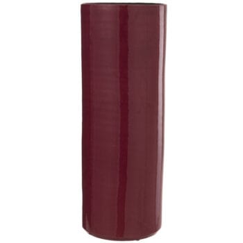 VANA hoge bordeaux rode vaas XL keramiek 45cm