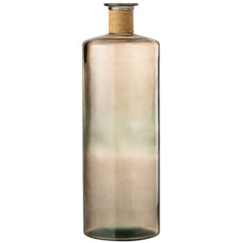 FIRU hoge fles vaas brons van glas 75cm