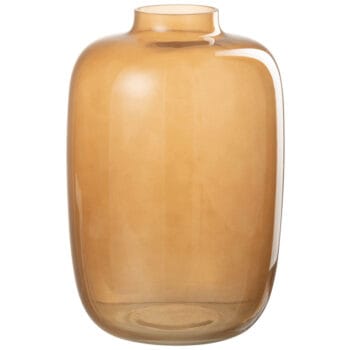 SOLIE grote oranje vaas van glas 27cm