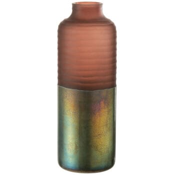 AURORA design boeketvaas koper oudroze glas 42cm