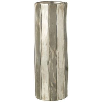GLORI hoge vaas zilver metallic 50cm