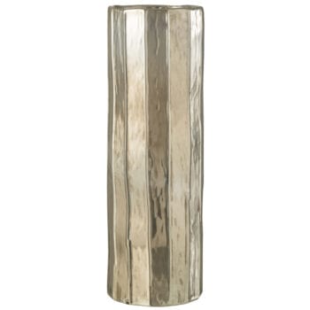 GLORI hoge zilveren vaas metallic 60cm