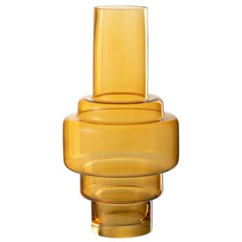 FLAVU grote glazen vaas oker geel 36cm