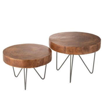 JULEN planten tafels van hout met zwarte poot