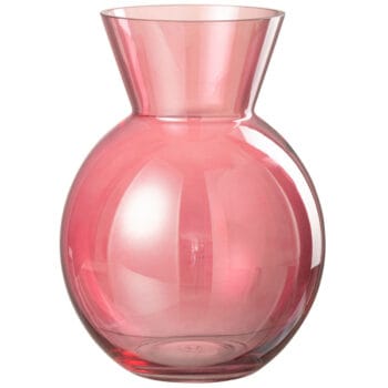LIVIA hoge rode glazen vaas 28cm