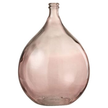LUCI grote vaas zalm roze glas voor binnen 56cm
