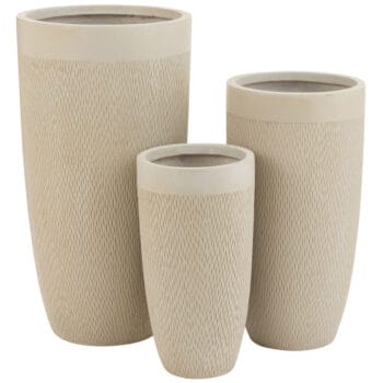 VIAN ibiza beige hoge bloempotten 46 + 58 + 72cm