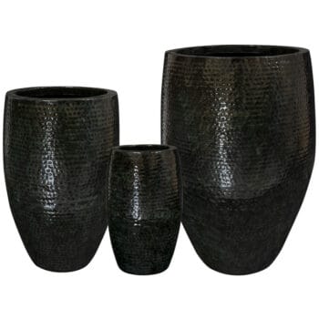 LIVA grote zwarte XL vazen set 88cm