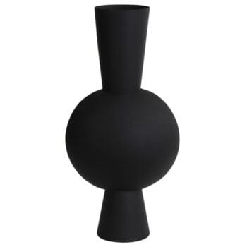 MILA hoge vaas in het mat zwart 60cm