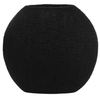 SHABA grote ovale vensterbank vaas zwart 50cm breed