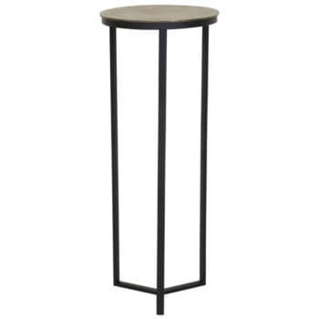 RETIRO zuil plantentafel rond zwart met goud 82cm