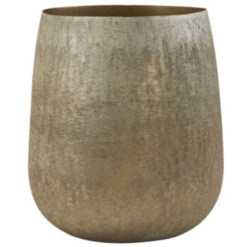 GENOLI bloempot mat goud metaal 42cm