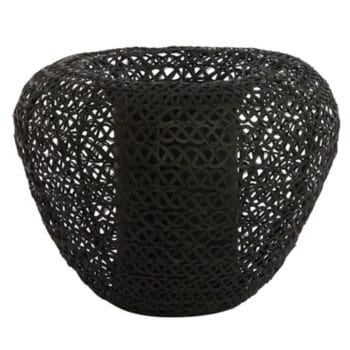 ZANNA design vaas zwart metaal 35cm breed