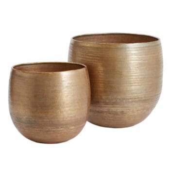 LISBOA goudkleurige bloempotten set 45cm