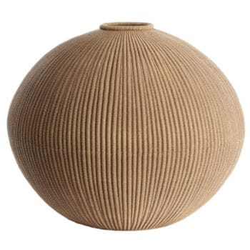 MACO brede vaas landelijk geweven 46cm breed