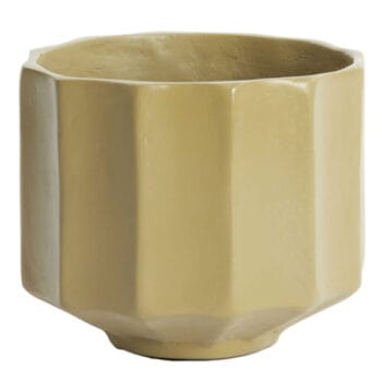 VEDELLA brede olijf groene bloempot 21cm breed