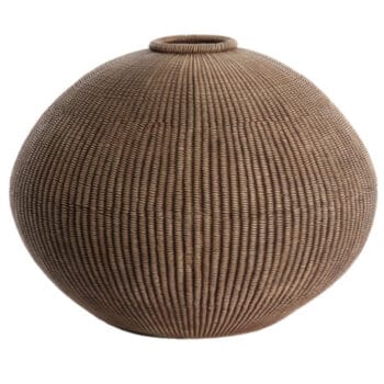 MACO grote ronde vaas landelijk geweven 35cm breed