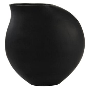 MILA zwarte design vaas mat zwart 52cm