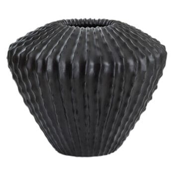 SELIN grote zwarte design vaas 55cm breed