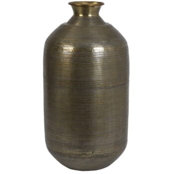 LEZAY hoge vaas fles brons goud metaal 78cm