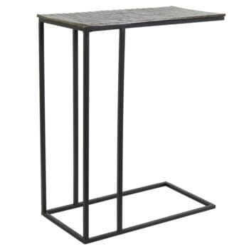 TAVII zwarte metalen zuil met brons blad 60cm